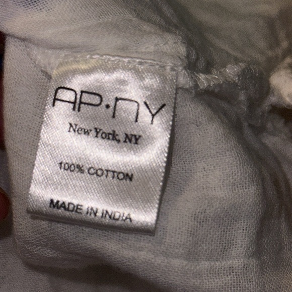 AP.NY New York Embroidered Floral Birds Embroidery Button Front Blouse Top Gauze - Picture 11 of 12